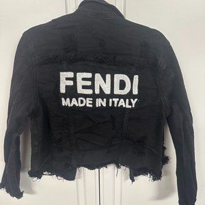 Cello Distressed Fashion Black Denim Jacket